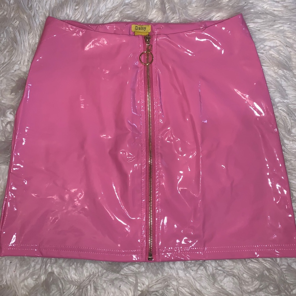 Pink Latex Skirt